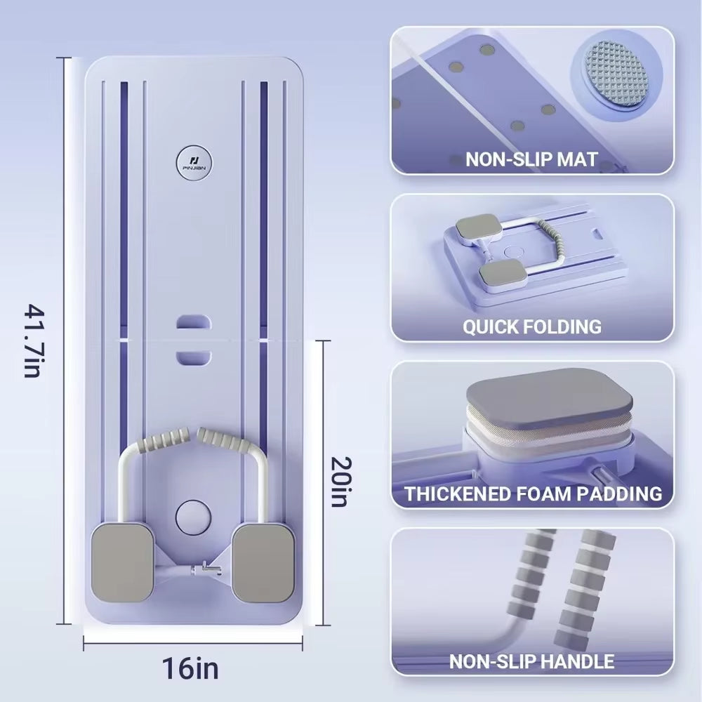 2024 Versatile Foldable Pilates Reformer Board for Home Fitness (Purple)